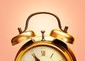 Detail of retro alarm clock. Royalty Free Stock Photo