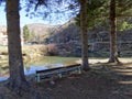 Detail of river and coast in village Dojkinci, Serbia