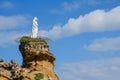 Detail of the Rocher de la Vierge, in Biarritz