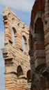 detail of Roman amphitheater called the Arena in the city of Verona in the Veneto region  Italy Royalty Free Stock Photo
