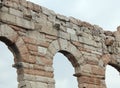 Detail Of Roman Arches In The Arena In Verona City