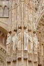 Detail of roman cathlic cathedral of Rouen, France