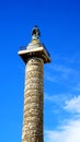 Detail of the Roman triumphal column commemorating the victory of the Roman emperor Trajan in the Dacian wars Royalty Free Stock Photo