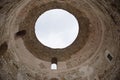 Detail of the roof of the Dioclezano Palace in Split, port city on the Dalmatian coast, on the Adriatic Sea, Croatia