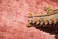 Detail of a roof in the Forbidden City, Beijing China Royalty Free Stock Photo