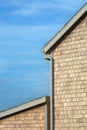 Blue roof top in Magdalein island in Canada Royalty Free Stock Photo