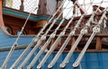 Detail of a rope ladder Royalty Free Stock Photo