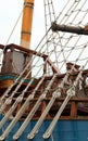 Detail of a rope ladder Royalty Free Stock Photo