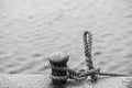 Detail of a rope with a marine knot