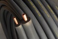 Detail of insulated copper pipe Royalty Free Stock Photo