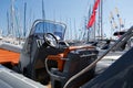 Luxury sailing ships and yachts in palma seaport during the 50th Boatshow fair at palma de mallorca seaport