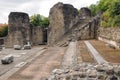 Detail ruins amphitheater of Lyon France