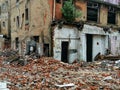 Ruins of demolished building in china