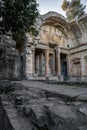 Detail of the temple of Diana in the Gardens of the Fountain, NÃÂ®mes, France Royalty Free Stock Photo