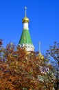 Detail of Russian Church officially known as the Church of Saint Nicholas