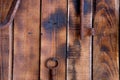 Detail of rusted, worn, and aged wrought iron decor. Royalty Free Stock Photo