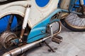 Detail of rusty old motorbike