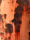 Detail of rusty red metal