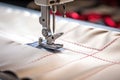 detail of sail stitching on a sewing machine Royalty Free Stock Photo