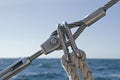 Detail of sailboat rigging Royalty Free Stock Photo