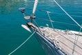 Detail of sailing boat or yacht Royalty Free Stock Photo