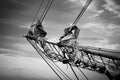 Detail of a sailing ship Royalty Free Stock Photo