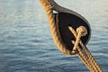 Detail of a sailing ship in Rostock, Germany Royalty Free Stock Photo