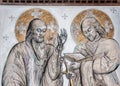 Detail of Saint Peter and Saint Paul painting in Melbourne, Australia