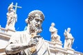 Saint Peter statue in front of Saint Peter Cathedral - Rome, Italy - Vatican City Royalty Free Stock Photo