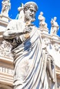 Saint Peter statue in front of Saint Peter Cathedral - Rome, Italy - Vatican City Royalty Free Stock Photo