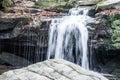 Satinske vodopady waterfalls near Malenovice village in Moravskoslezske Beskydy mountains Royalty Free Stock Photo