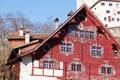 Detail of Schlangenhaus and Werdenberg Castle