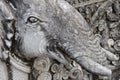 Detail of a sculpture elephant