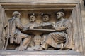 Relief sculpture on the University of Oxfords Examination Schools Building. Oxford