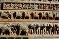 Detail of the sculptures. Jagdish Temple. Udaipur. Rajasthan. India Royalty Free Stock Photo