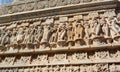 Detail of the sculptures. Jagdish Temple. Udaipur. Rajasthan. India Royalty Free Stock Photo