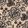 Vector Romantic Floral Lace Seamless Pattern Royalty Free Stock Photo