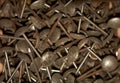 old and rusty tacks Royalty Free Stock Photo