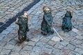 the gnome statues in Wroclaw