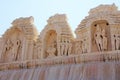 Detail of Shiva Virupaksha Temple, Hampi, Karnataka, India. Stone bas-reliefs