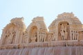 Detail of Shiva Virupaksha Temple, Hampi, Karnataka, India. Stone bas-reliefs