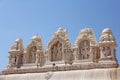 Detail of Shiva Virupaksha Temple, Hampi, Karnataka, India. Stone bas-reliefs