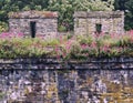 A Detail Shot of the Ancient City Wall, Conwy, Wales, GB, UK Royalty Free Stock Photo