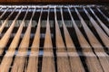 Detail shot of an antique weaving machine Royalty Free Stock Photo