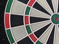 Detail shot of a dartboard