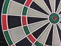 Detail shot of a dartboard