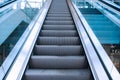 detail shot of escalator in modern buildings