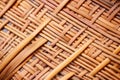 detail shot of pannier material reeds, wicker, bamboo