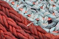 Detail shot of ropes from seafaring