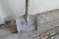 Detail of a showel in a construction site Royalty Free Stock Photo